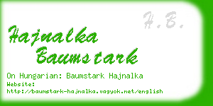 hajnalka baumstark business card